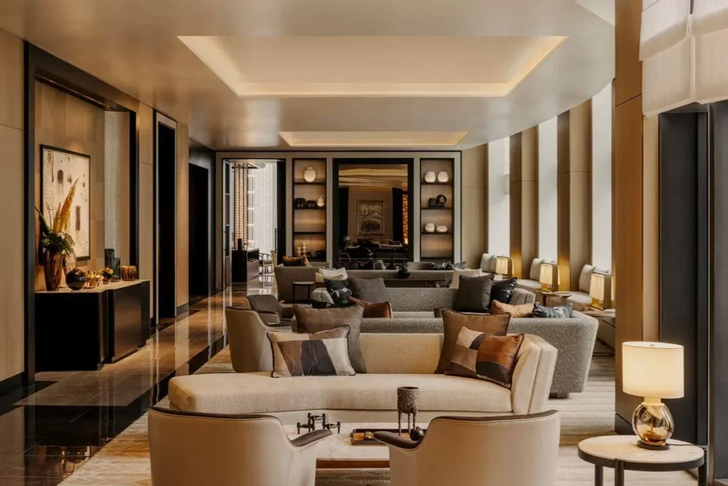 Sophisticated luxury living room with refined furnishings and premium finishes, reflecting long-term property value and investment appeal